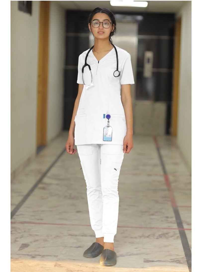 Medical Scrub Set | Unisex  V Overlap Neck OSLO Style Scrub Suit | Nursing Uniform Suit