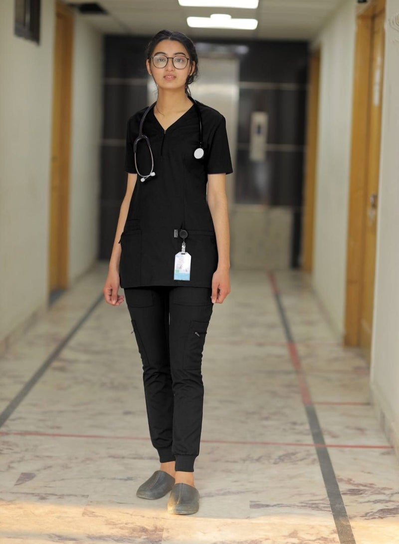 Medical Scrub Set | Unisex  V Overlap Neck OSLO Style Scrub Suit | Nursing Uniform Suit