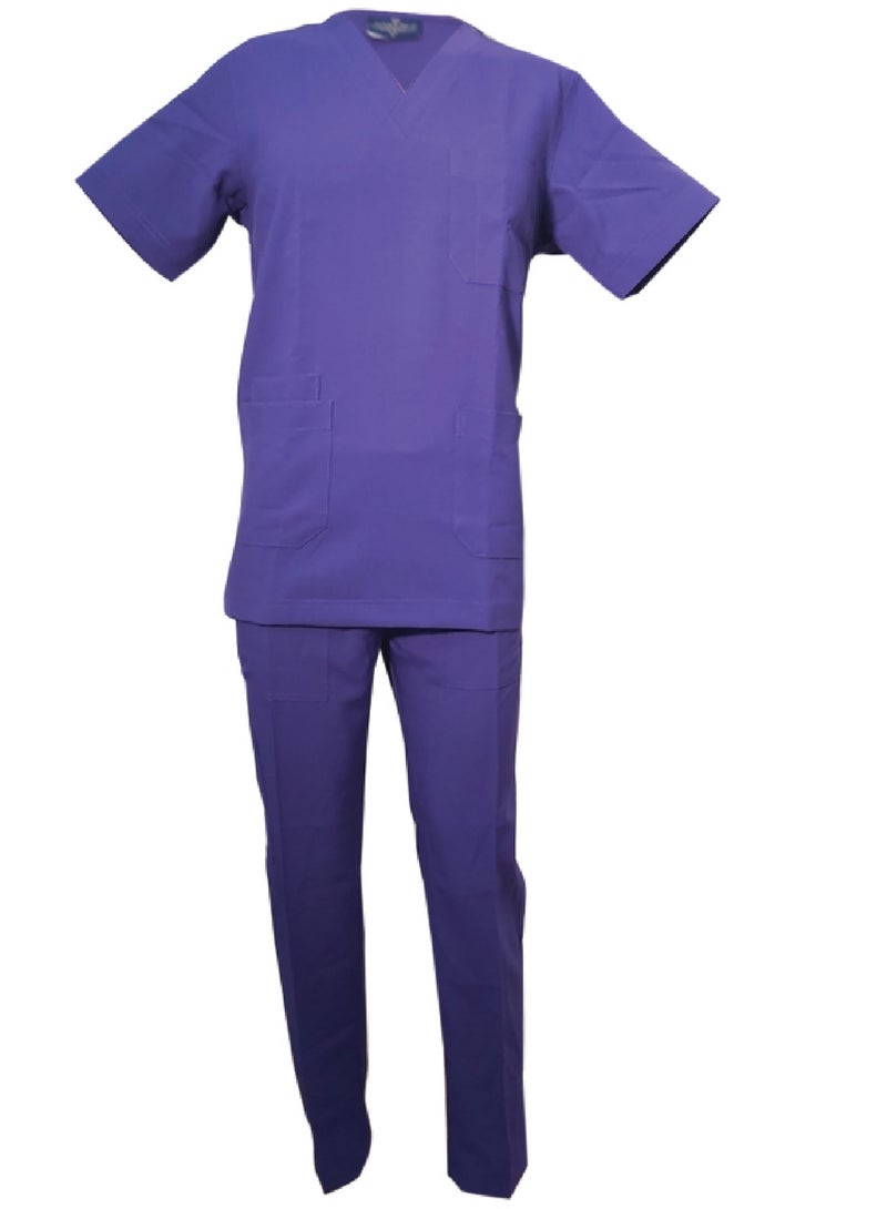 Scrubs Medical Uniform Unisex Top and Pants Purple Color