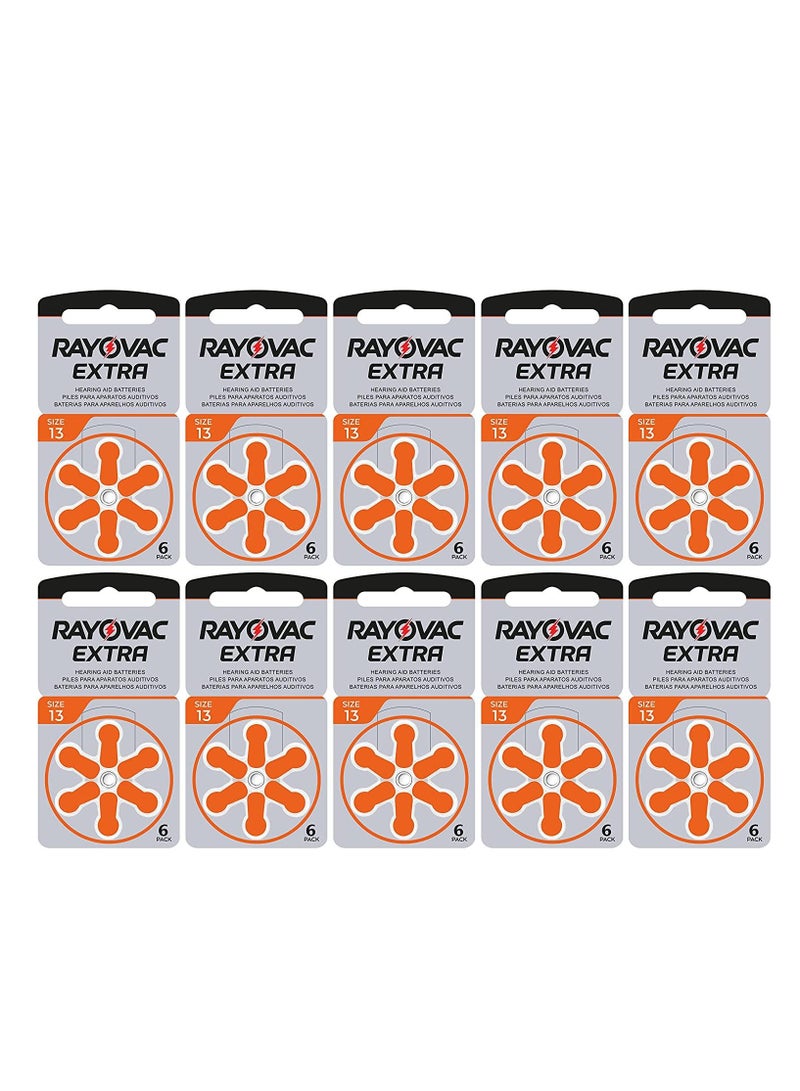 Rayovac - Hearing Aid Batteries - Size 13 - Pack of 60 Pieces