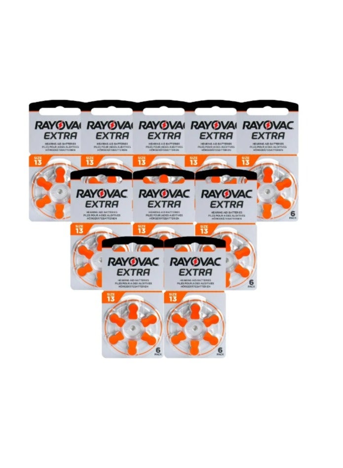 Rayovac - Hearing Aid Batteries - Size 13 - Pack of 60 Pieces