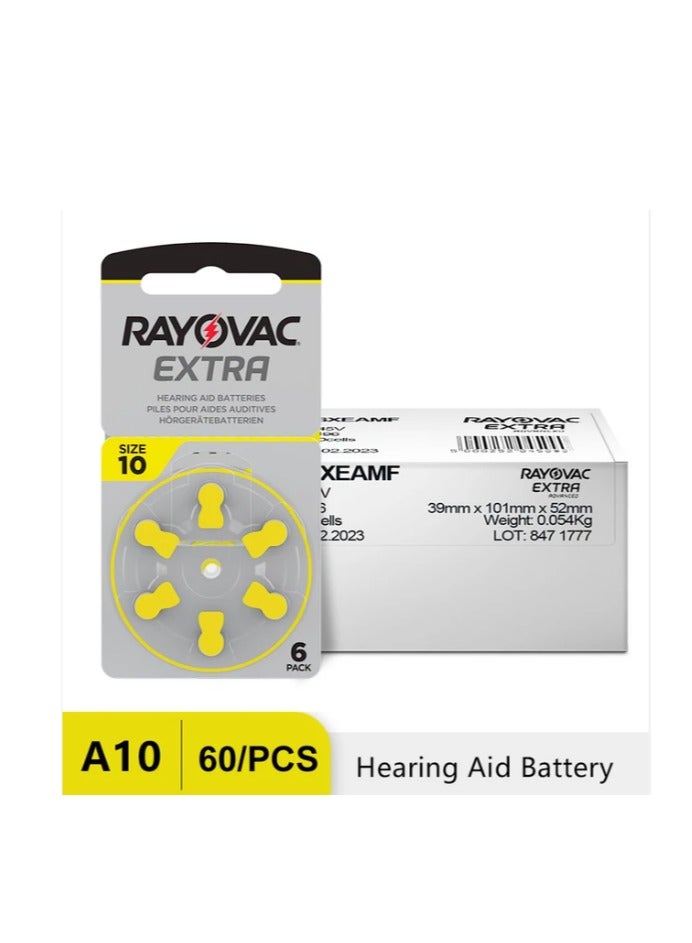 Rayovac - Hearing Aid Batteries - 10 Size - Pack of 60