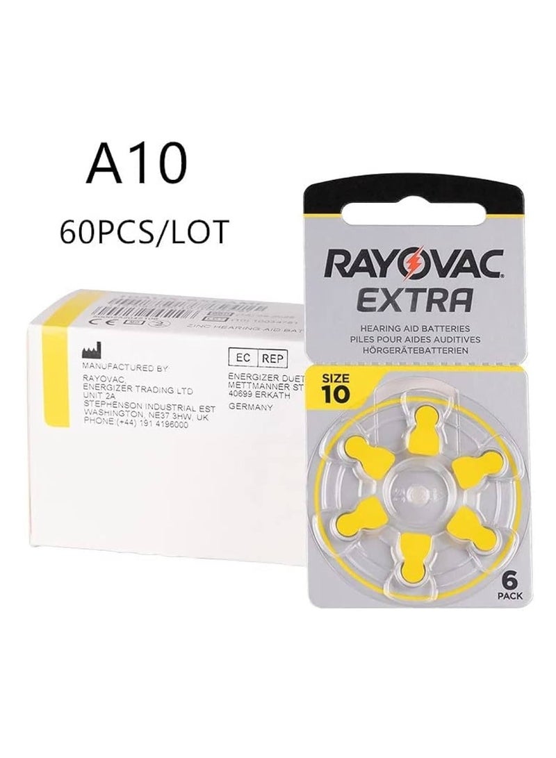 Rayovac - Hearing Aid Batteries - 10 Size - Pack of 60