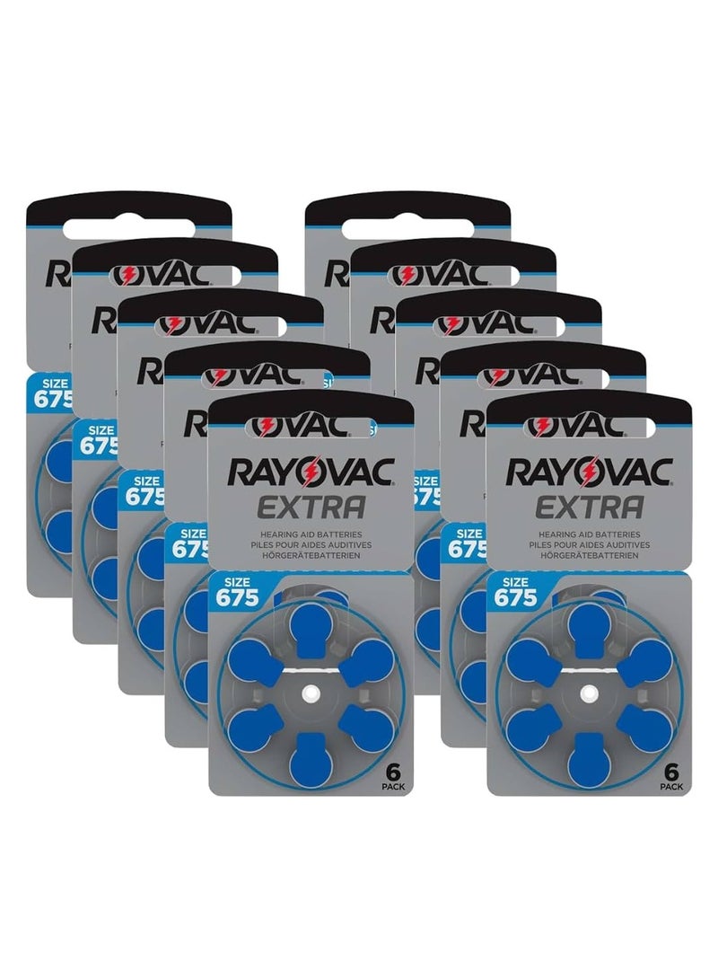 Rayovac - Hearing Aid Batteries - Size 675 - Pack of 60 Pieces