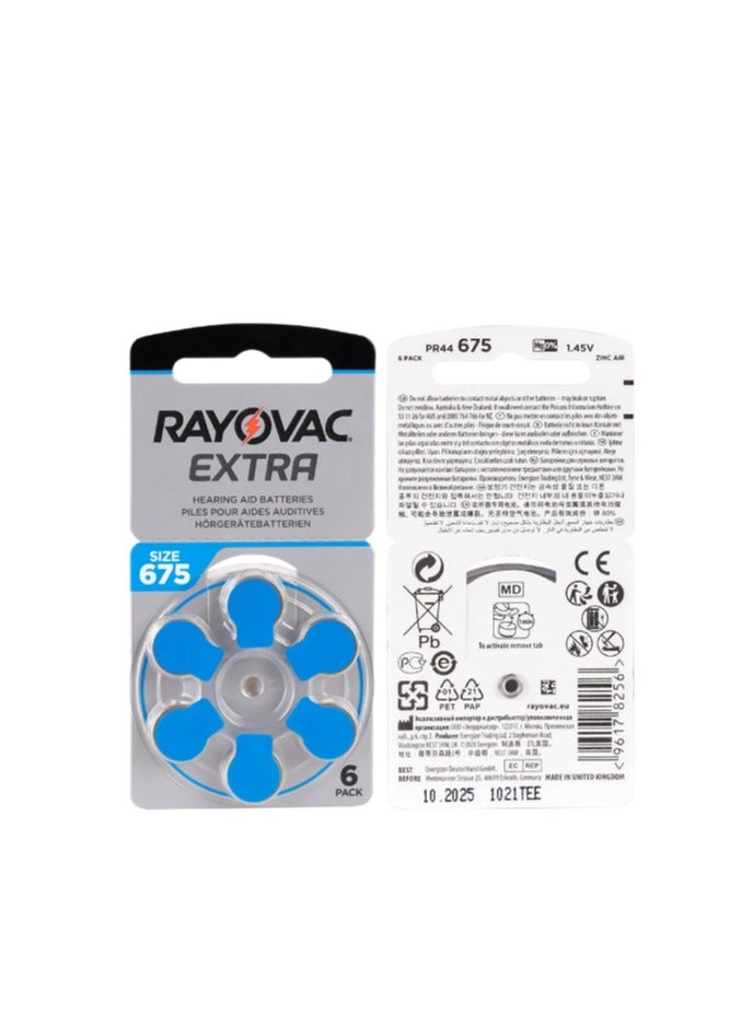 Rayovac - Hearing Aid Batteries - Size 675 - Pack of 60 Pieces