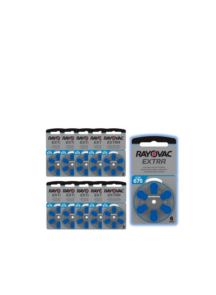 Rayovac - Hearing Aid Batteries - Size 675 - Pack of 60 Pieces