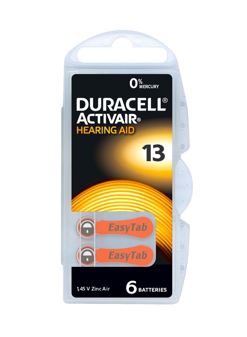 Duracell Hearing Aid Batteries Size 13 (10 cards / 60 Batteries)