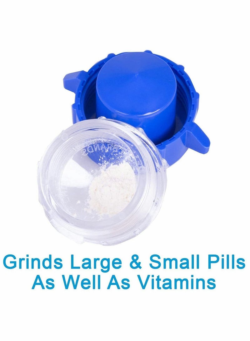 Pills Crushers, Professional and Domestic Pulverizer, with Built-in Pillbox, for Elderly Persons