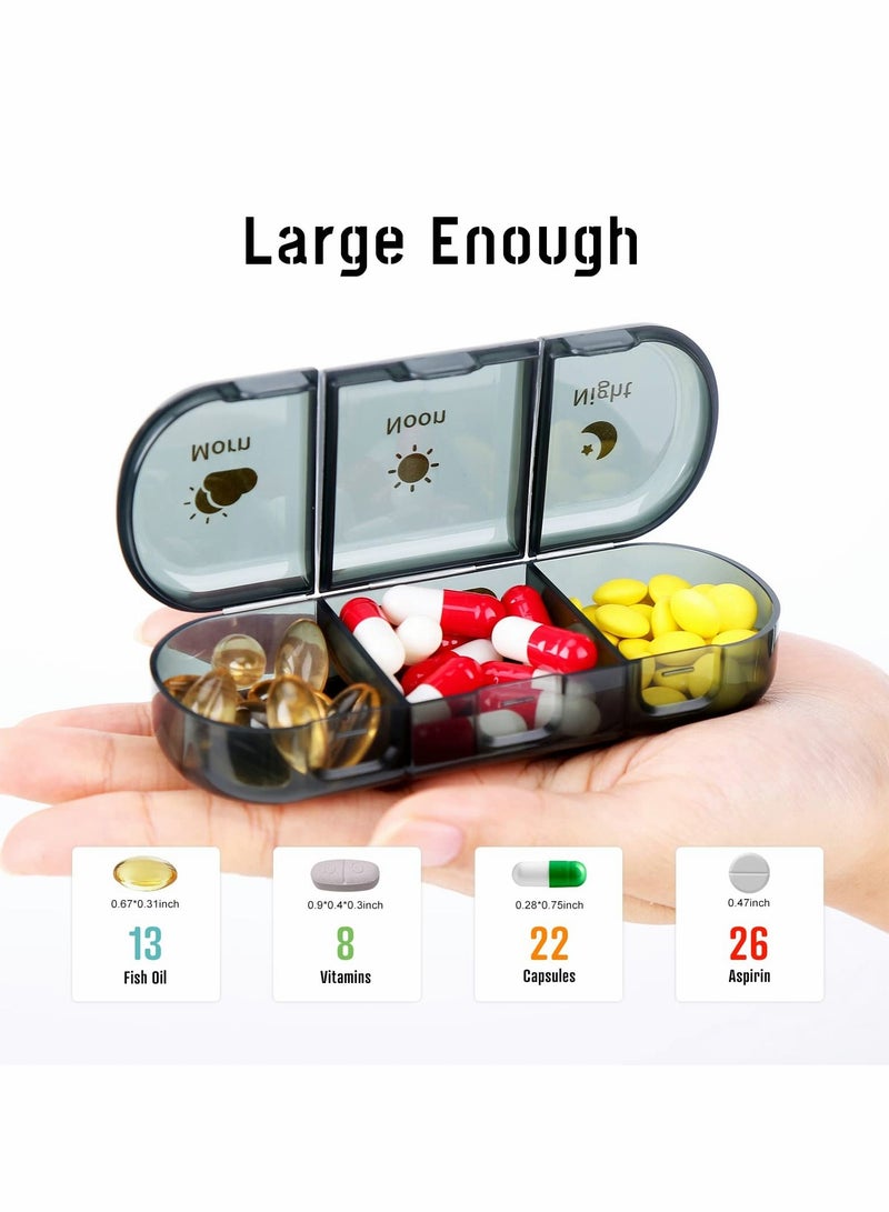 Pill Organizer 3 Times a Day Weekly Daily Box to Hold Vitamins