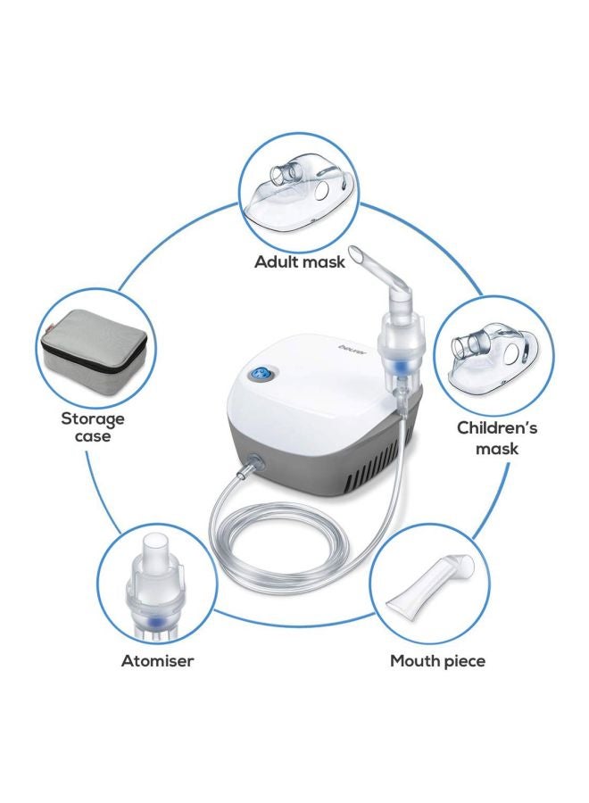 Beurer IH 18
A compact and efficient nebulizer using compressed air technology for fast and effective medication delivery. Ideal for treating respiratory conditions, featuring easy operation, and suitable for the whole family.