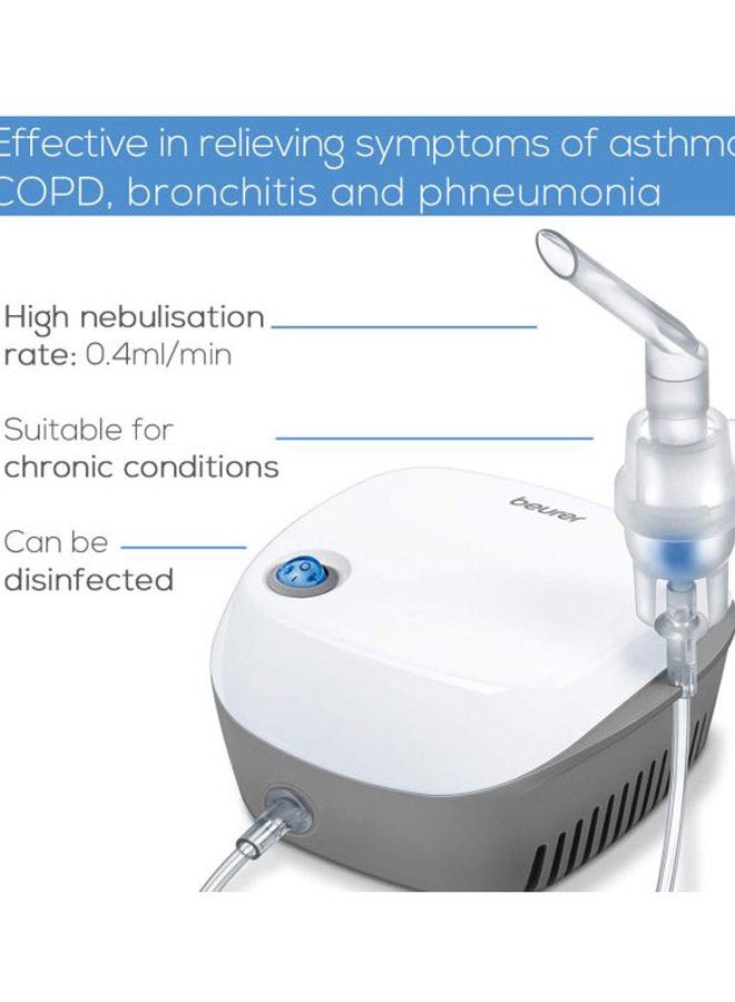 Beurer IH 18
A compact and efficient nebulizer using compressed air technology for fast and effective medication delivery. Ideal for treating respiratory conditions, featuring easy operation, and suitable for the whole family.