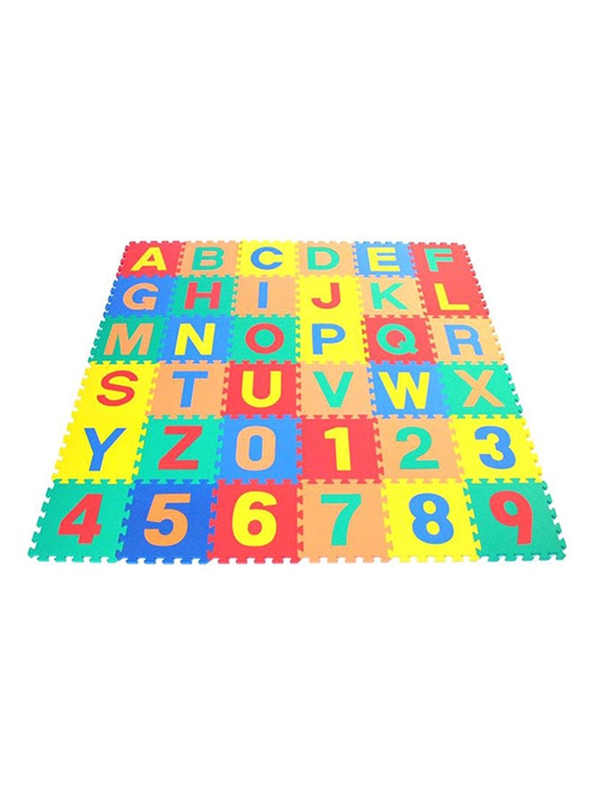 36 Tiles Letters And Number Puzzle Play Mat