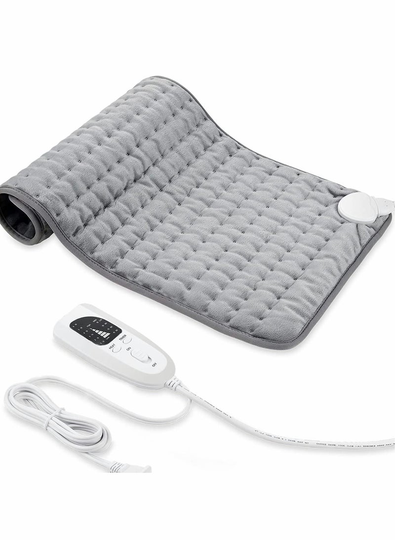 Heating Pad, Electric Heat Pad for Back Pain and Cramps Relief Fast with 6 Settings Auto Shut Off- Machine Washable 76 x 40cm