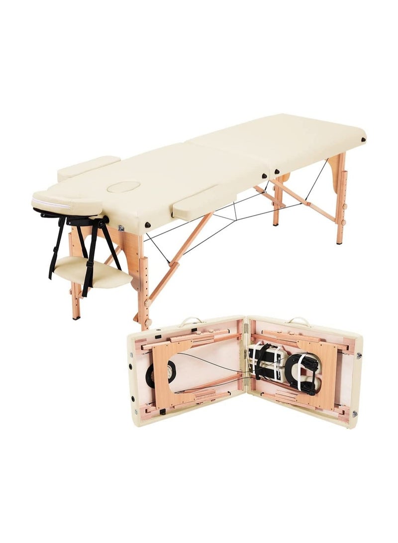 Portable Spa Bed Folding Facial Adjustable Lash Tattoo Table with Headrest Armrest