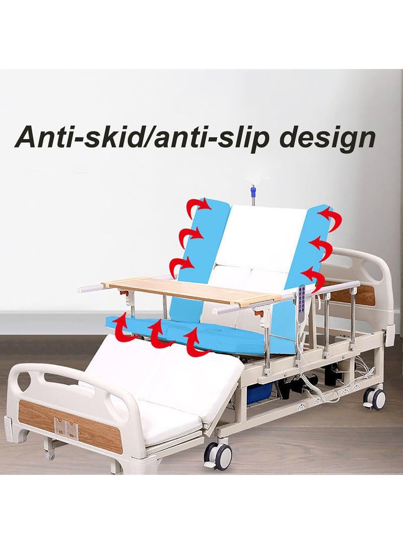 Electric Hospital Nursing Bed, 1.1M Widened Full-Curved Electric Nursing Bed, Manual Electric Integrated Nursing Bed, Anti-Slip and Slide, Heightened Dining Table