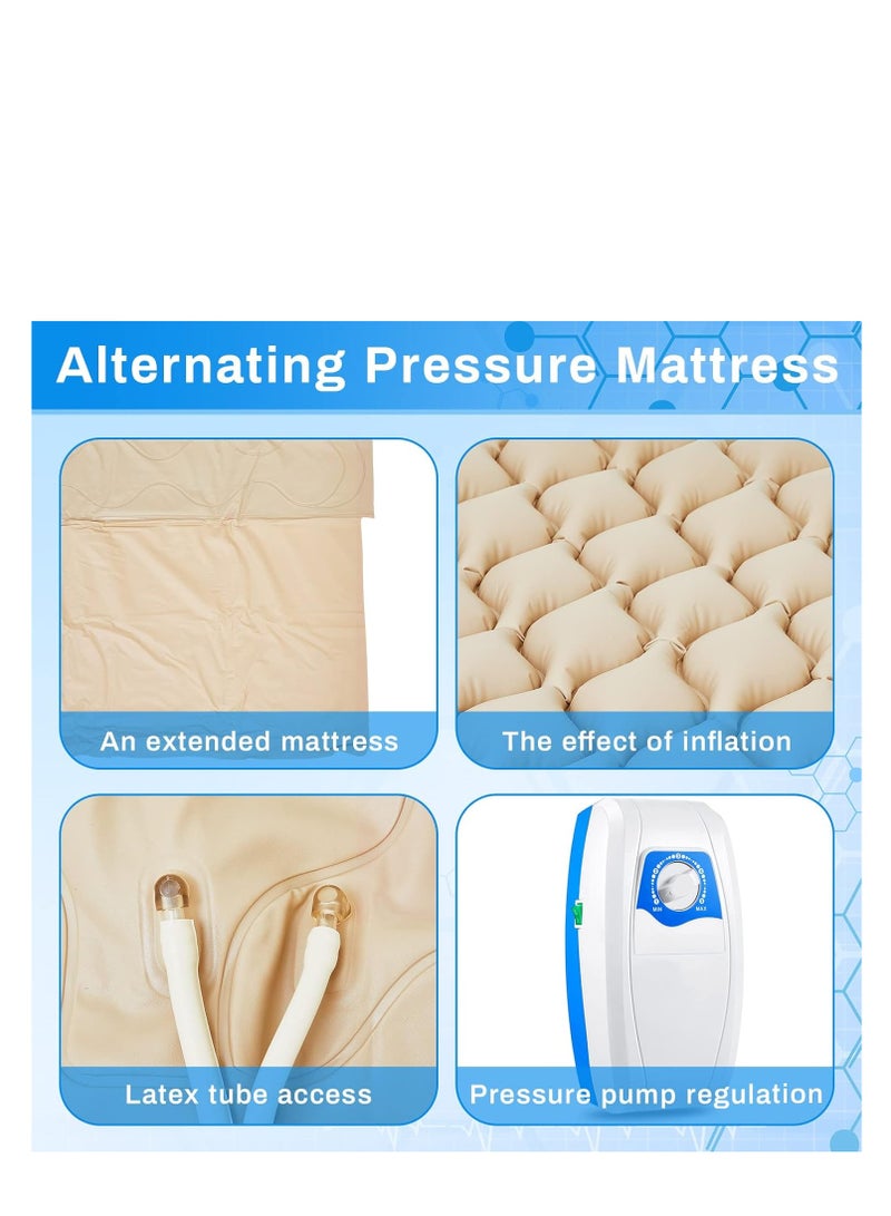 COOLBABY Silent Alternating Air Pressure Mattress With Mattress Cover And Pump Inflatable Silent Mattress To Prevent Bedsores And Sore Treatment For Bedridden Patients