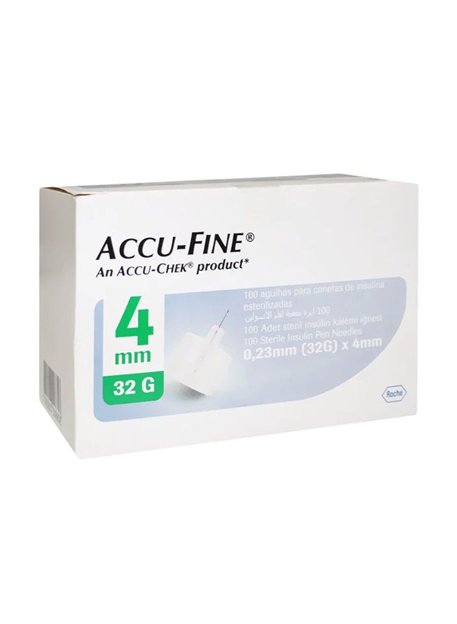 Accu-Fine Pen Needles 0.23 Mm X 4Mm 32G 100'S