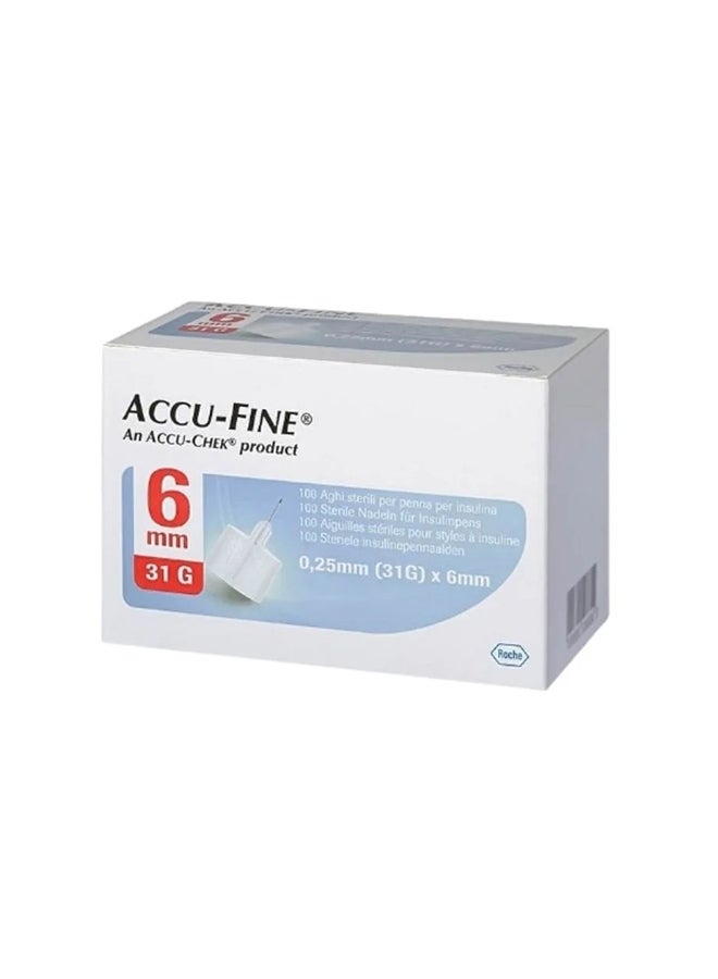 Accu-Fine Pen Needles 0.25Mm X 6Mm (31G)