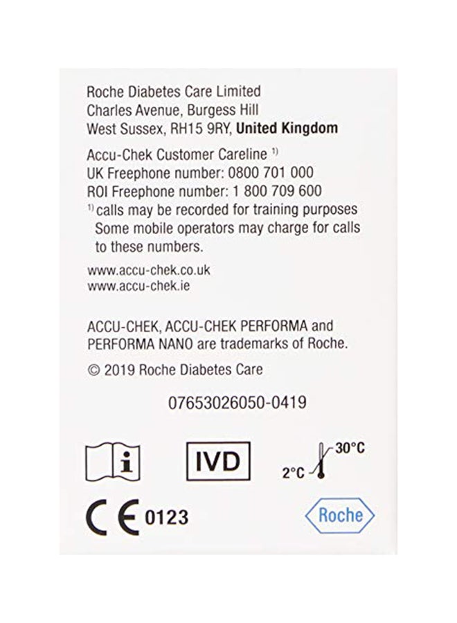 Roche Diagnostics Accu-Chek Performa Blood Glucose Test Strips-50Nos