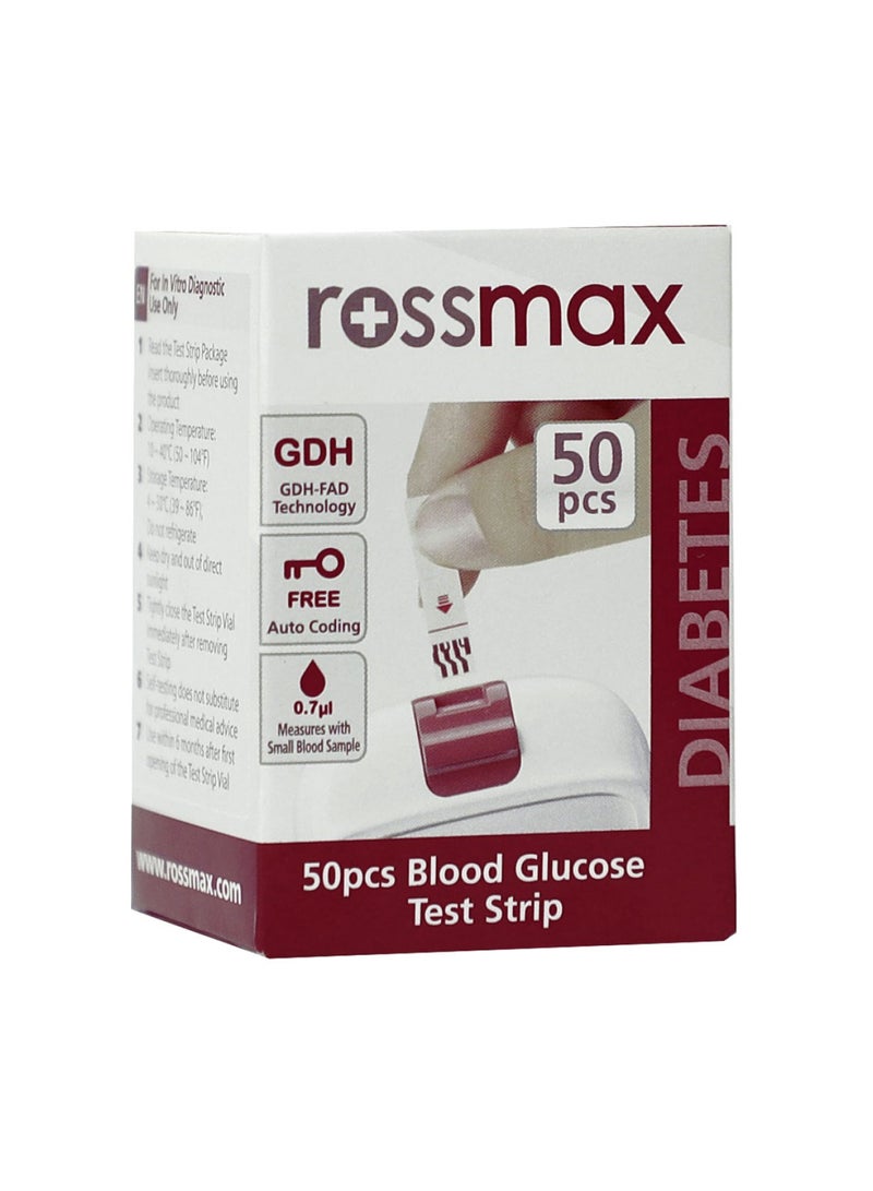 HS200 Blood Sugar Test Strips For Diabetes Management, Pack of 50
