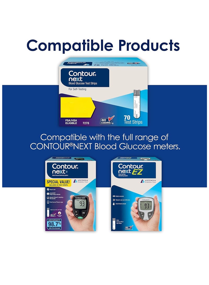 Pack Of 70 Blood Glucose Test Strips For Diabetes Strips