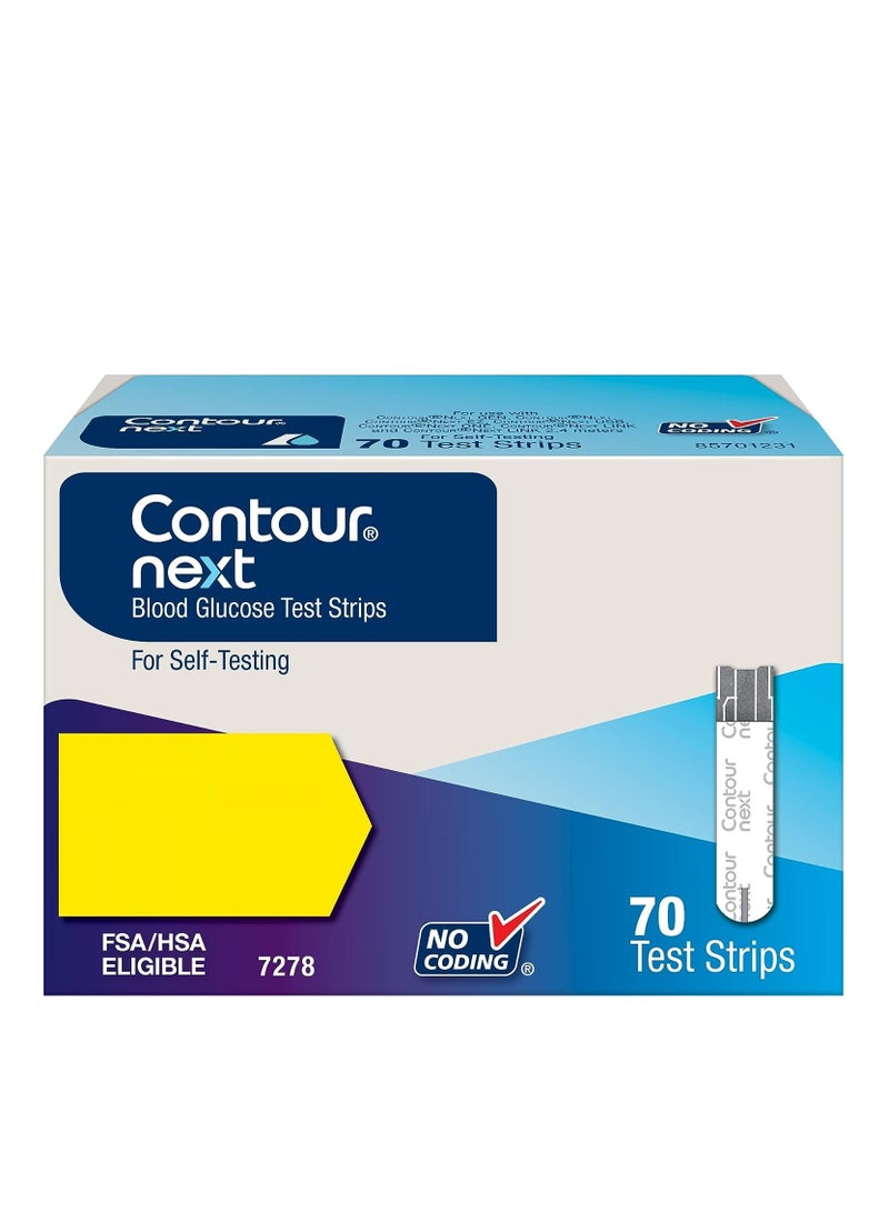 Pack Of 70 Blood Glucose Test Strips For Diabetes Strips