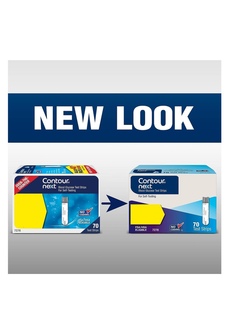 Pack Of 70 Blood Glucose Test Strips For Diabetes Strips
