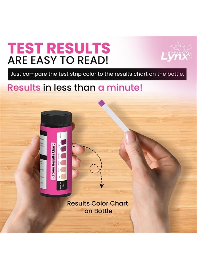30-Second Ketone Urine Test Strips - 150 Keto Test Strips with Extra-Long Handle - Clean & Easy Ketosis Testing for Keto & Low-Carb Diet - Test Urine for Ketones in Seconds, Quality Keto Urine Strips