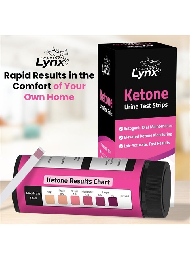 30-Second Ketone Urine Test Strips - 150 Keto Test Strips with Extra-Long Handle - Clean & Easy Ketosis Testing for Keto & Low-Carb Diet - Test Urine for Ketones in Seconds, Quality Keto Urine Strips