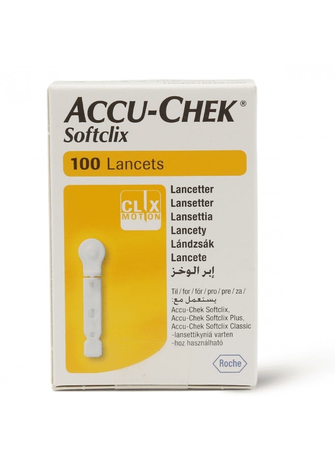 Accu-Chek Softclix Diabetes Lancets for Diabetic Blood Glucose Monitor-100 Lancets Pack