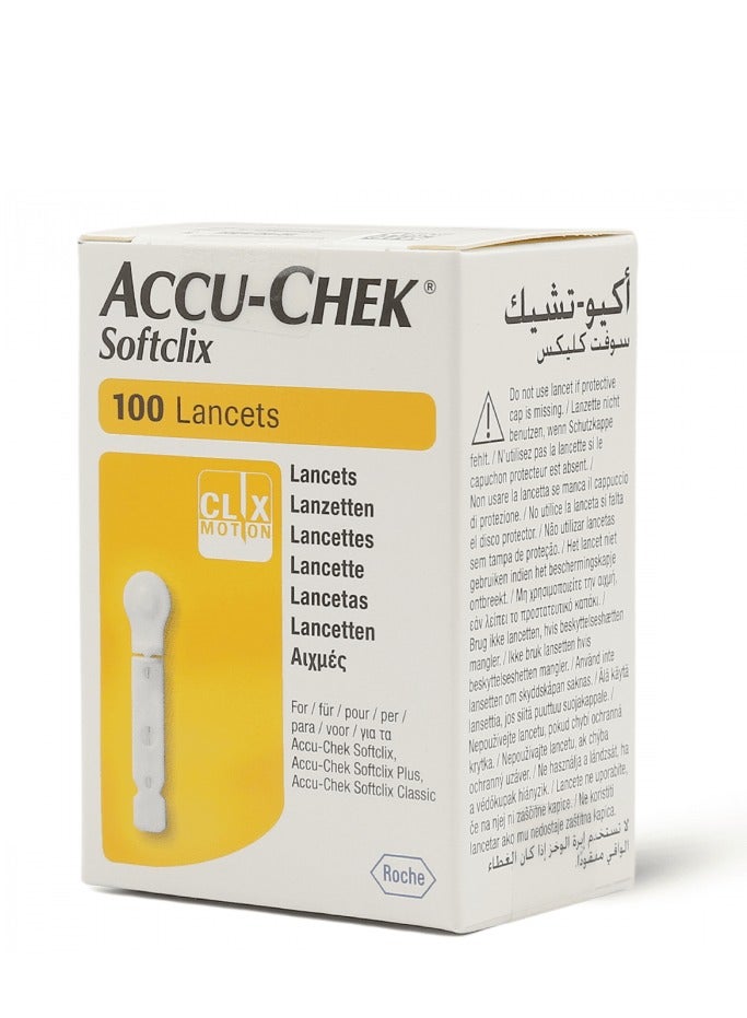 Accu-Chek Softclix Diabetes Lancets for Diabetic Blood Glucose Monitor-100 Lancets Pack