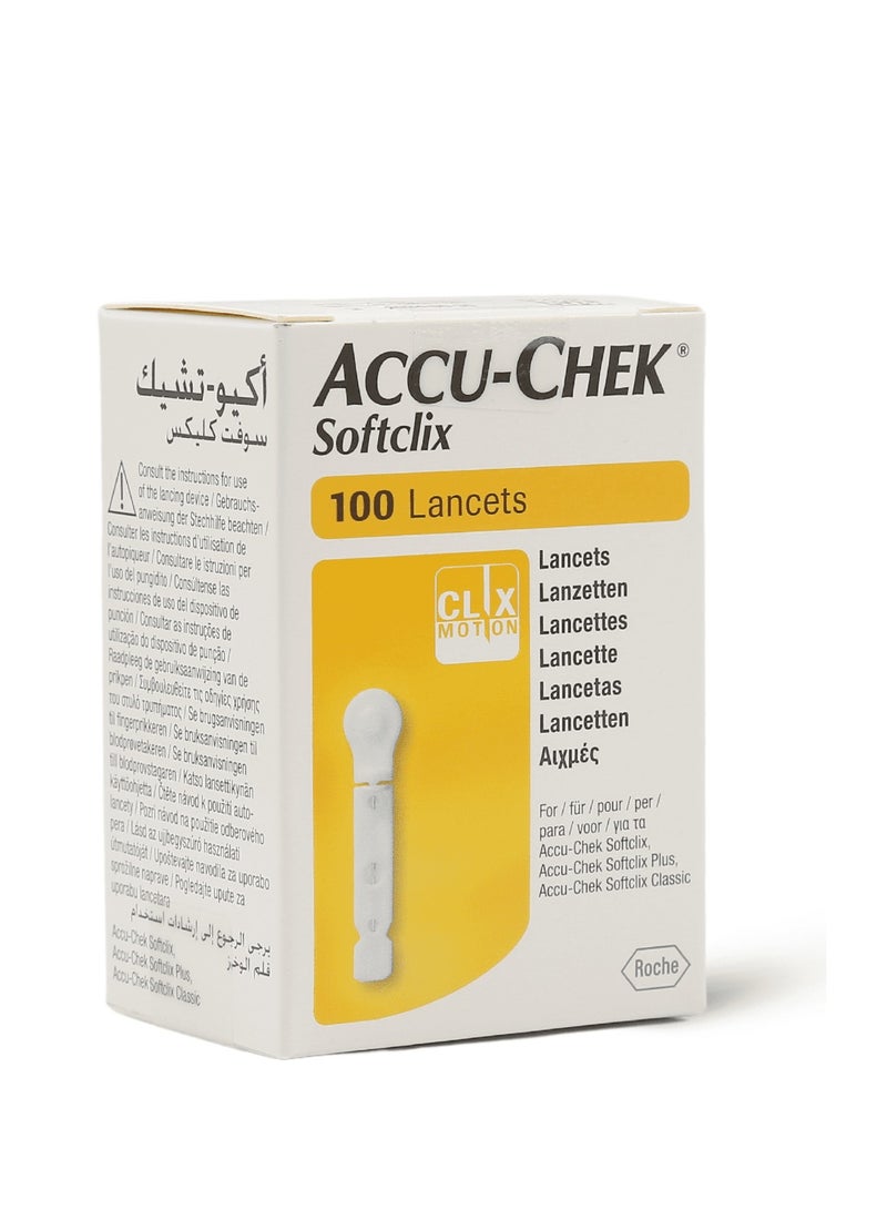 Accu-Chek Softclix Diabetes Lancets for Diabetic Blood Glucose Monitor-100 Lancets Pack