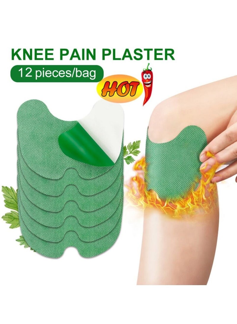 12pcs/ 1x bag New Knee Plaster Sticker Wormwood Extract Knee Joint Ache Pain Relieving Paster Knee Rheumatoid Arthritis Body Patch