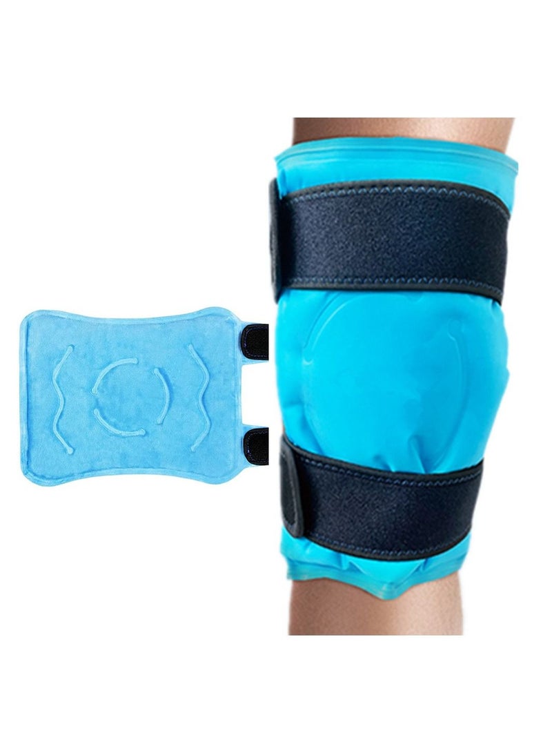 Reusable Hot Cold Large Gel Ice Pack for Knee Pain Relief Gel Ice Wrap for Leg Injuries Swelling Cold Compress Therapy for Arthritis