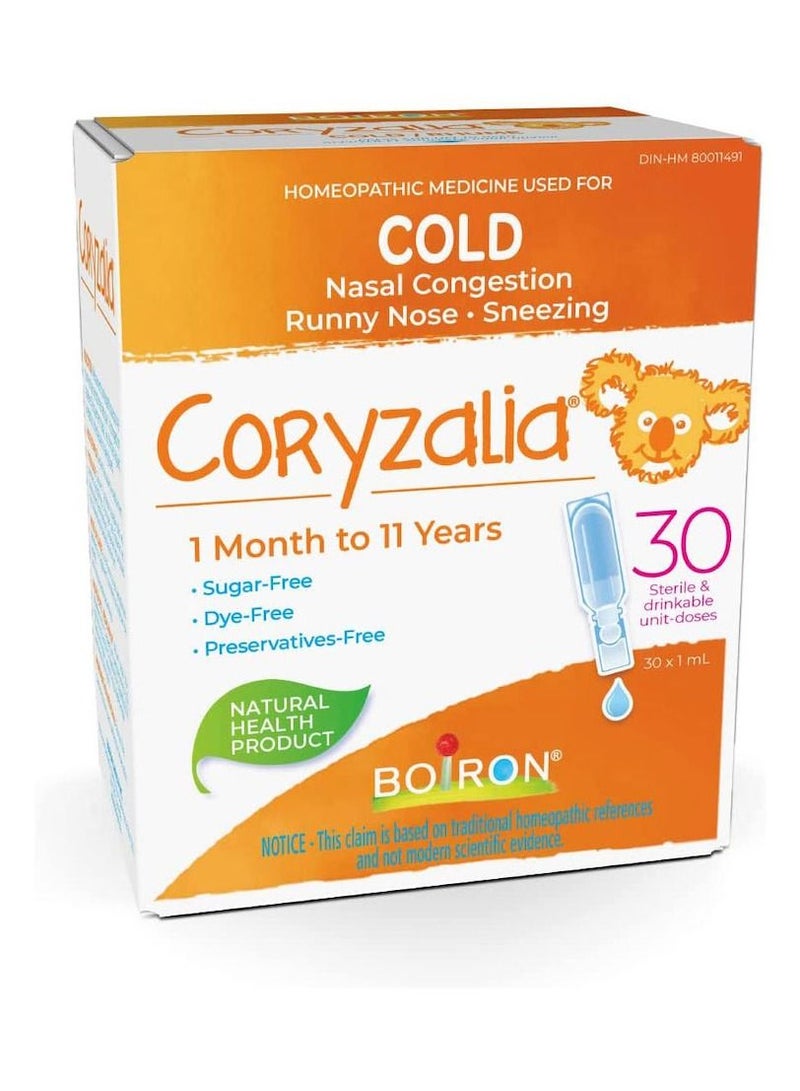 Boiron Childrens Coryzalia Cold 30 x 1 ml doses