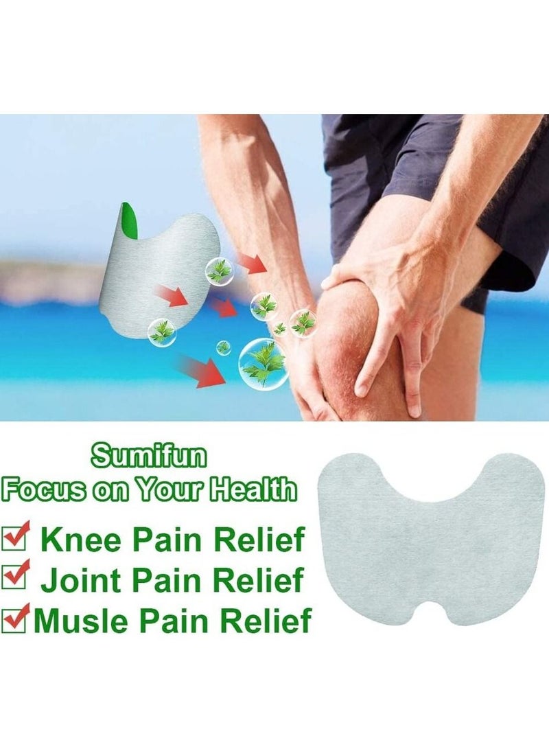 Knee Pain Relieving Patch, Wormwood Extract Sticker, Knee Cervical Plaster for Muscle, Joint Ache, Arthritis Pain Relief, 120 Count