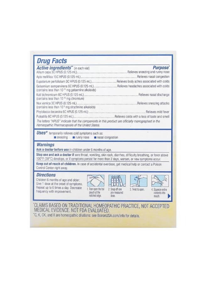ColdCalm Baby Cold Relief 6+ Months 30 Pre Measured Liquid Doses 0.034 fl oz Each