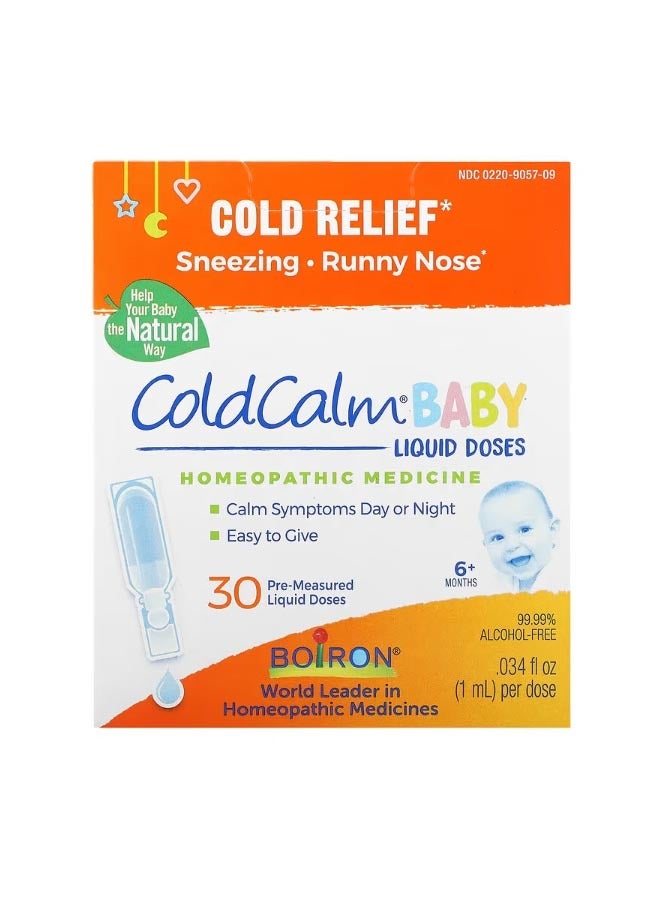 ColdCalm Baby Cold Relief 6+ Months 30 Pre Measured Liquid Doses 0.034 fl oz Each