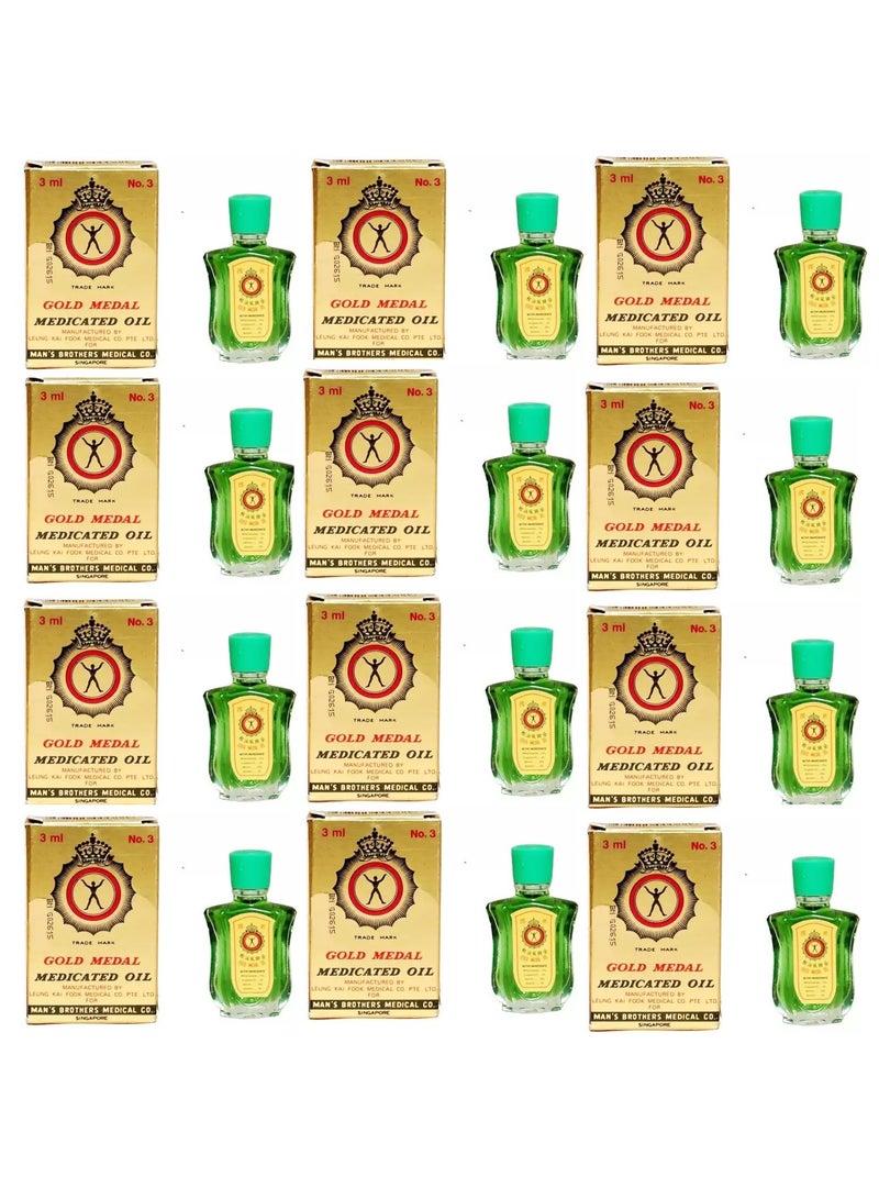 Branded Medicated Gold Medal Oil 3 ml (Pack of 12)