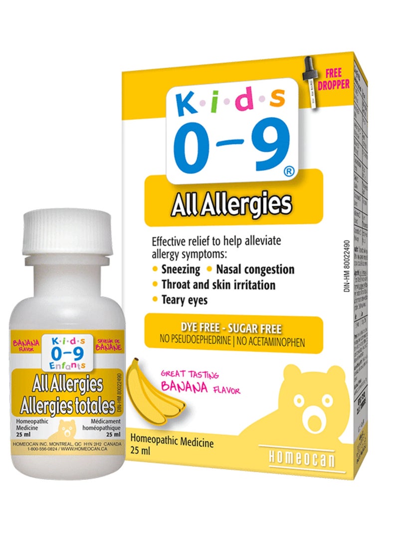 Kids 0-9 All Allergies Drops 25 ml