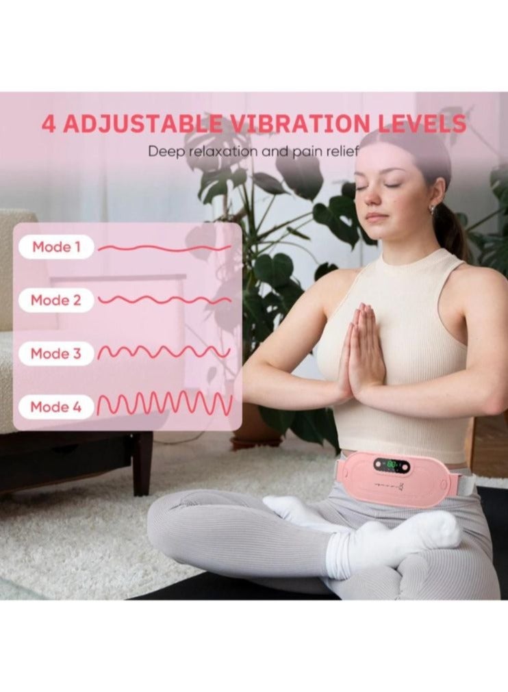 Set of Electric Hot Water Bag – Adjustable 4-Speed Rechargeable Heating Pad for Body Pain and Menstrual Relief, Warm Belt Waistband for Women