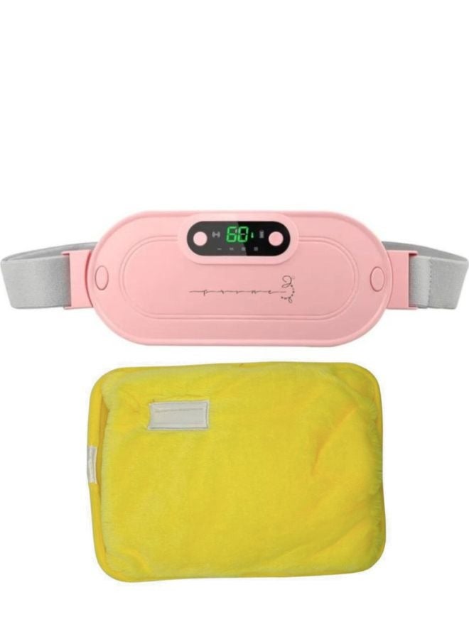 Set of Electric Hot Water Bag – Adjustable 4-Speed Rechargeable Heating Pad for Body Pain and Menstrual Relief, Warm Belt Waistband for Women