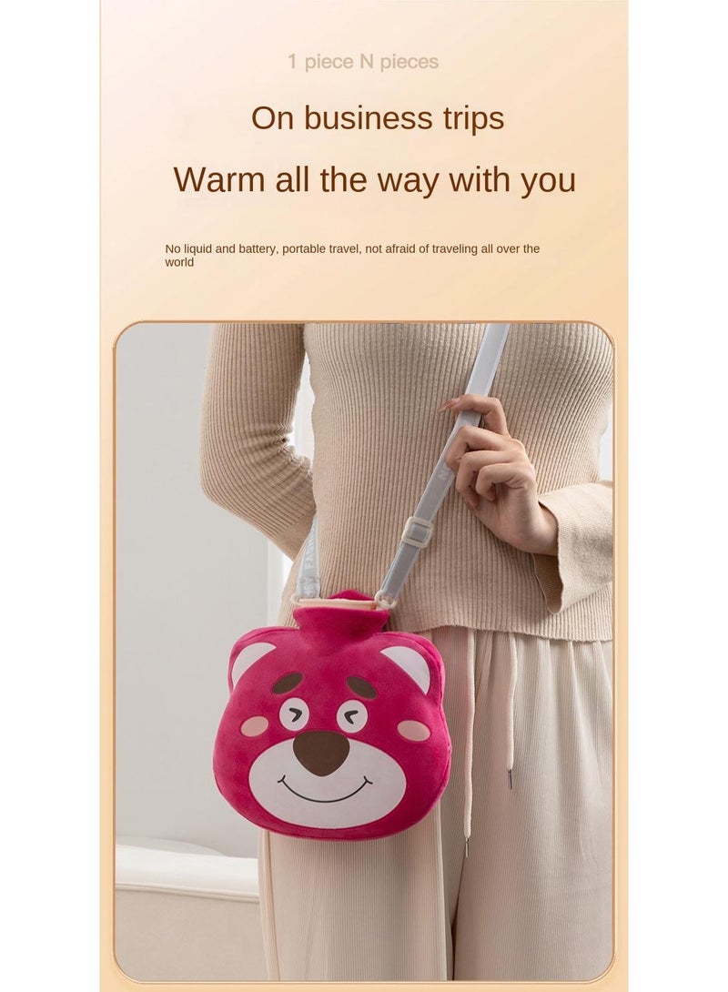 Lovely Animals Warm Water Bag Mini Portable Hot Hand Bag Waterflooding PVC Bag 1300ml