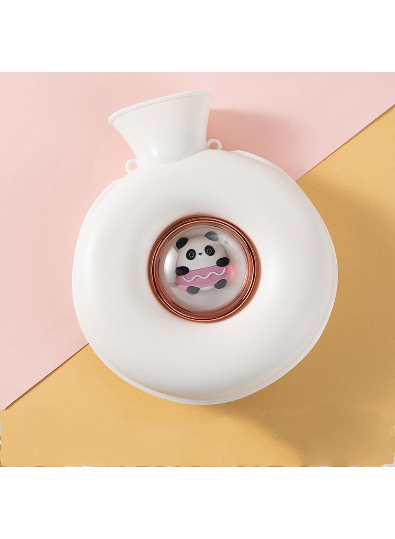 Doughnut Warm Water Bag Mini Portable Hot Hand Bag Waterflooding PVC Bag 600ml