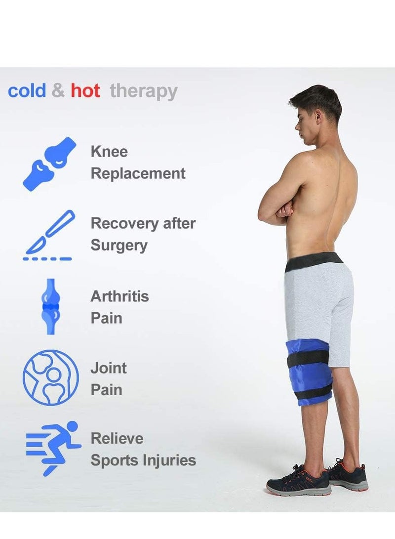 Ice Pack for Knee Pain Relief, Reusable Gel Wrap Leg Injuries, Swelling, Replacement Surgery, Cold Compress Therapy Arthritis, Meniscus Tear and ACL