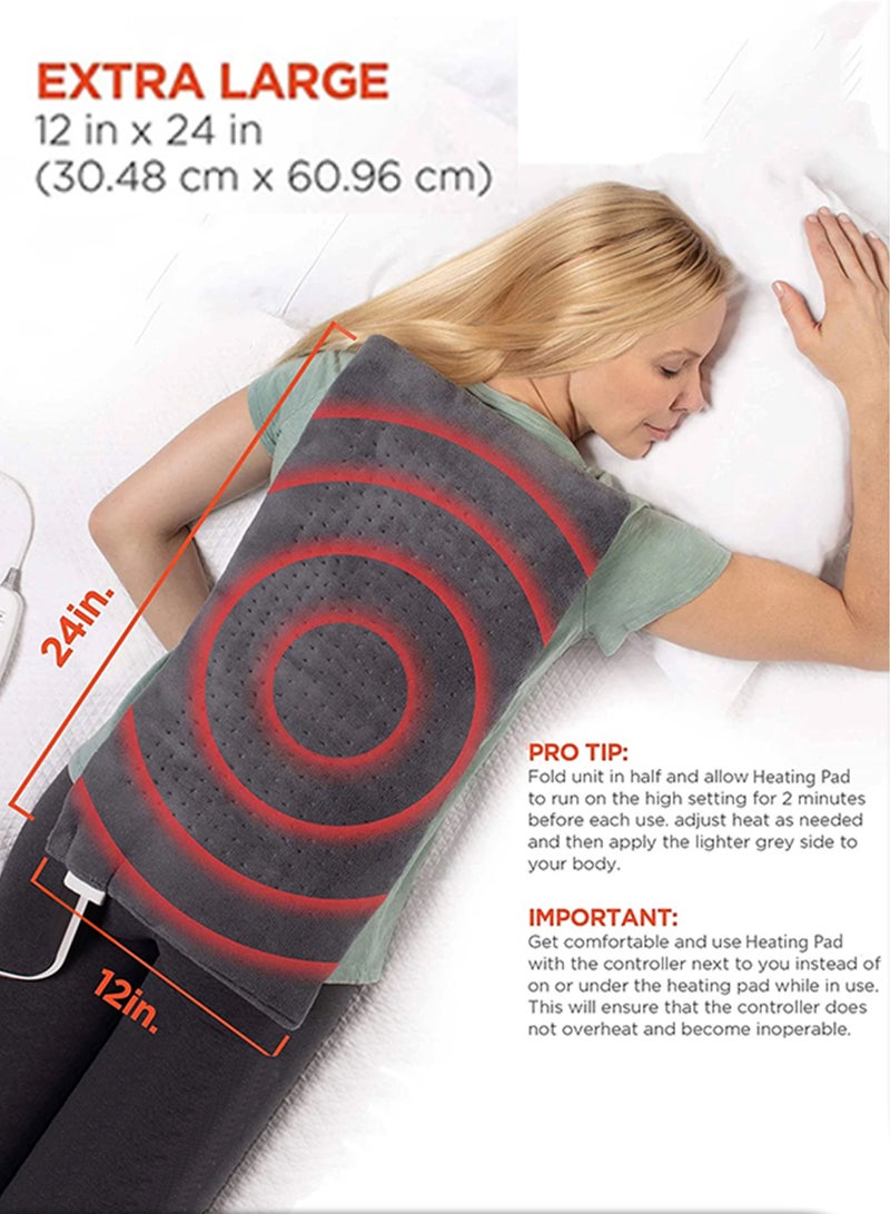 Electric Weighted Calming Heating Pad with 9 Relaxing Combination Blanket Shawl Vibration Massager Therapy