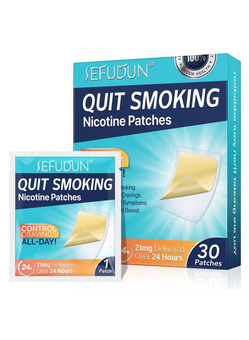 Quit Smoking Aid, Stop Smoking Patches Step 1 - 30 Patches, Easy And Effective Anti-Smoking Stickers - Best Product To Quit Smoking