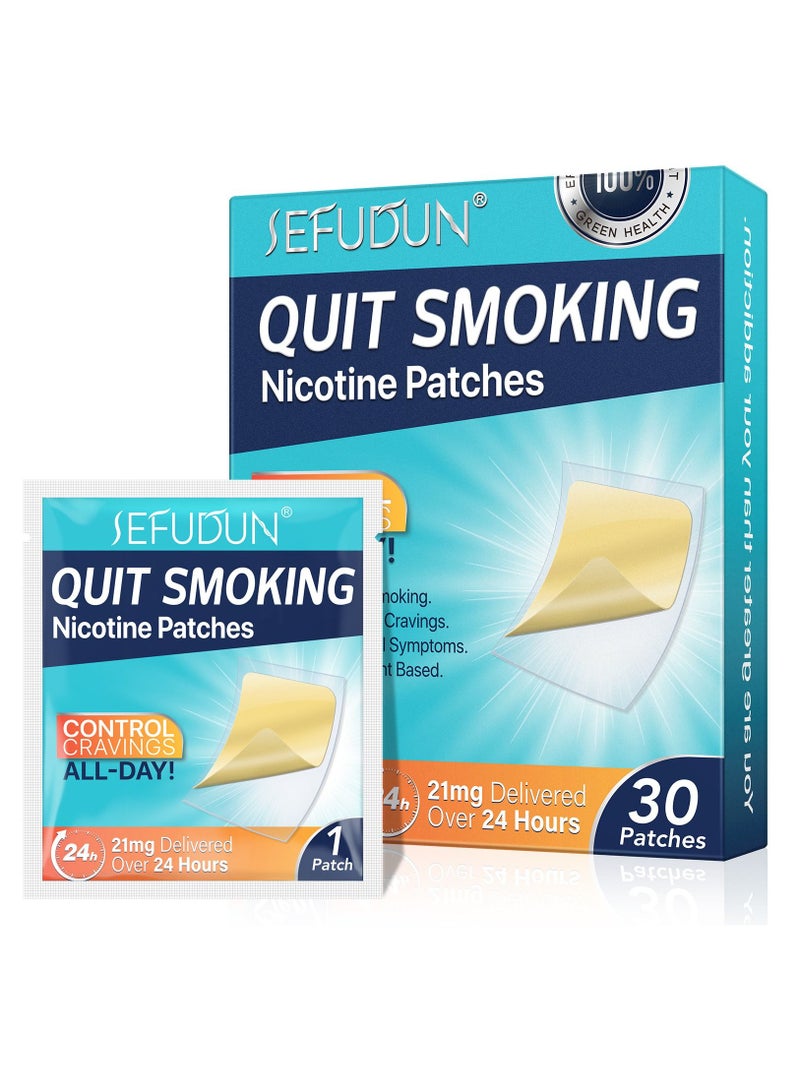 Quit Smoking Aid, Stop Smoking Patches Step 1 - 30 Patches, Easy And Effective Anti-Smoking Stickers - Best Product To Quit Smoking