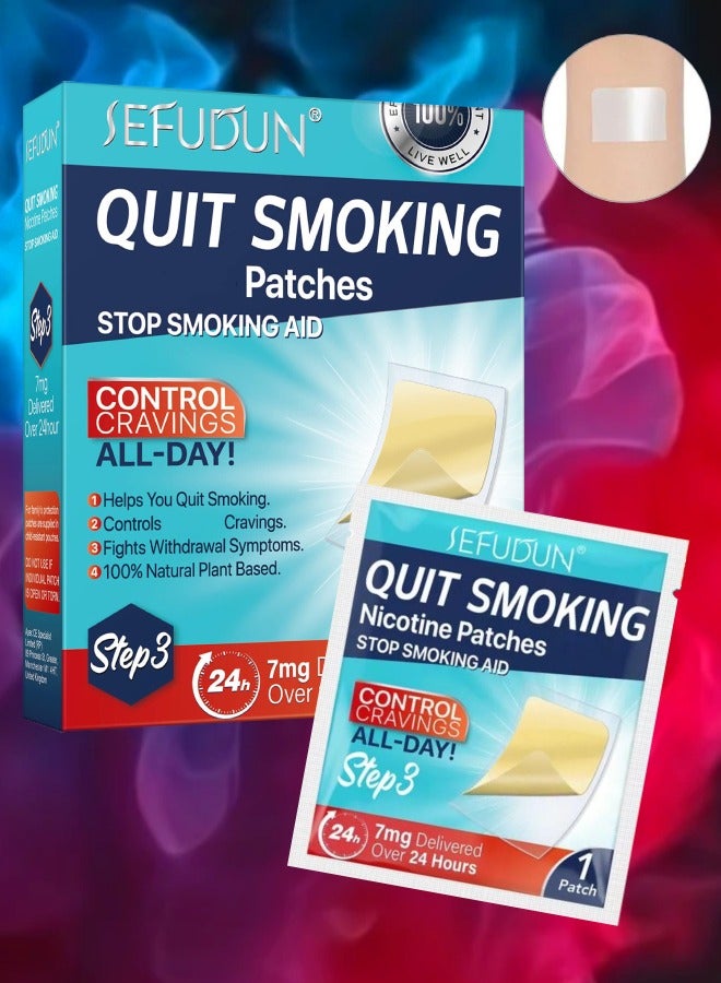 30 Count Quit Smoking Patches Step 3 Smoking Aid to Quit Smoking Transdermal System Patch to Help Quit Smoking Quit Smoking Stickers Stop Smoking Aid Anti Smoking Patches 7mg