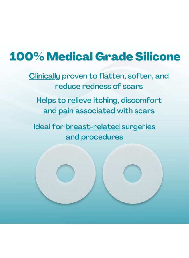 Advanced Silicone Areola Circle Sheets Clear for Breast Scar Treatment